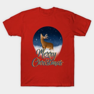 Merry Christmas Rudolph Reindeer T-Shirt